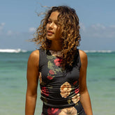 Braid One-Piece Swimsuit, Dahlia