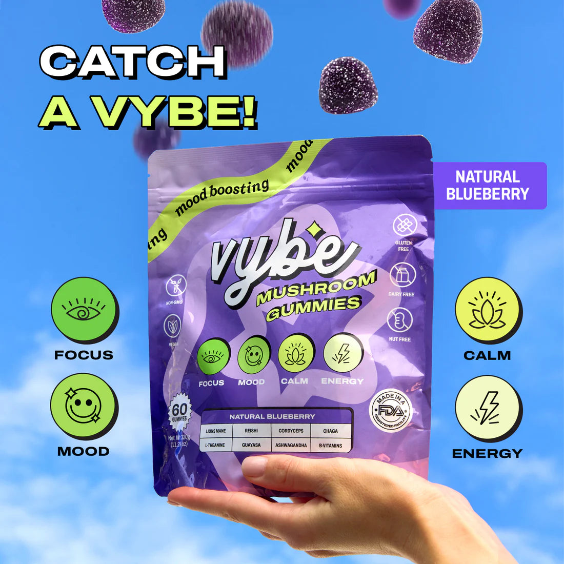 Vybe Mushroom Gummies
